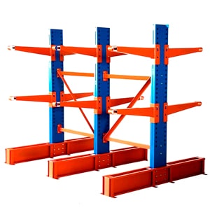 Монтаж консольных стеллажей